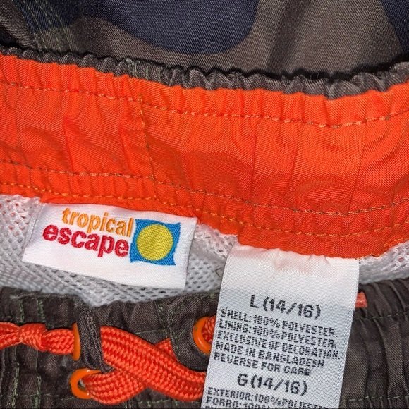 Swim SHorts Bathing Suit Khaki Tribal Cobra Snake Trunks Pool Beach Water Short - Picture 6 of 10